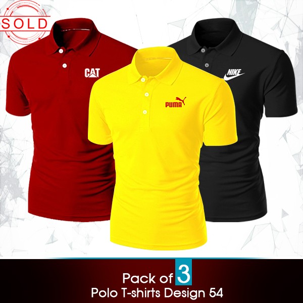 Pack of 3 Polo T-shirts Design 57